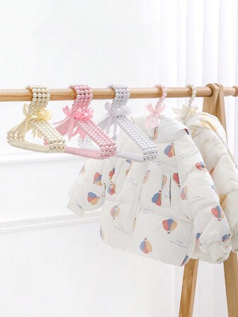 1 件仿珍珠衣架蝴蝶结衣架仿珍珠裤夹宠物衣架挂衣服支架仙女衣服悬挂裙子裤子鞋子牛仔裤靴子裙子、春季、极简主义、夏季上衣