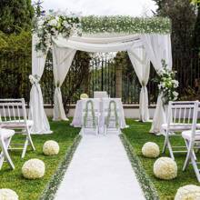 1 件 5.8 英尺人造满天星花藤，真实触感仿满天星悬挂花环，适用于婚礼背景和婴儿洗礼装饰礼物生日毕业典礼，假植物 - 彩色 - 查看 3