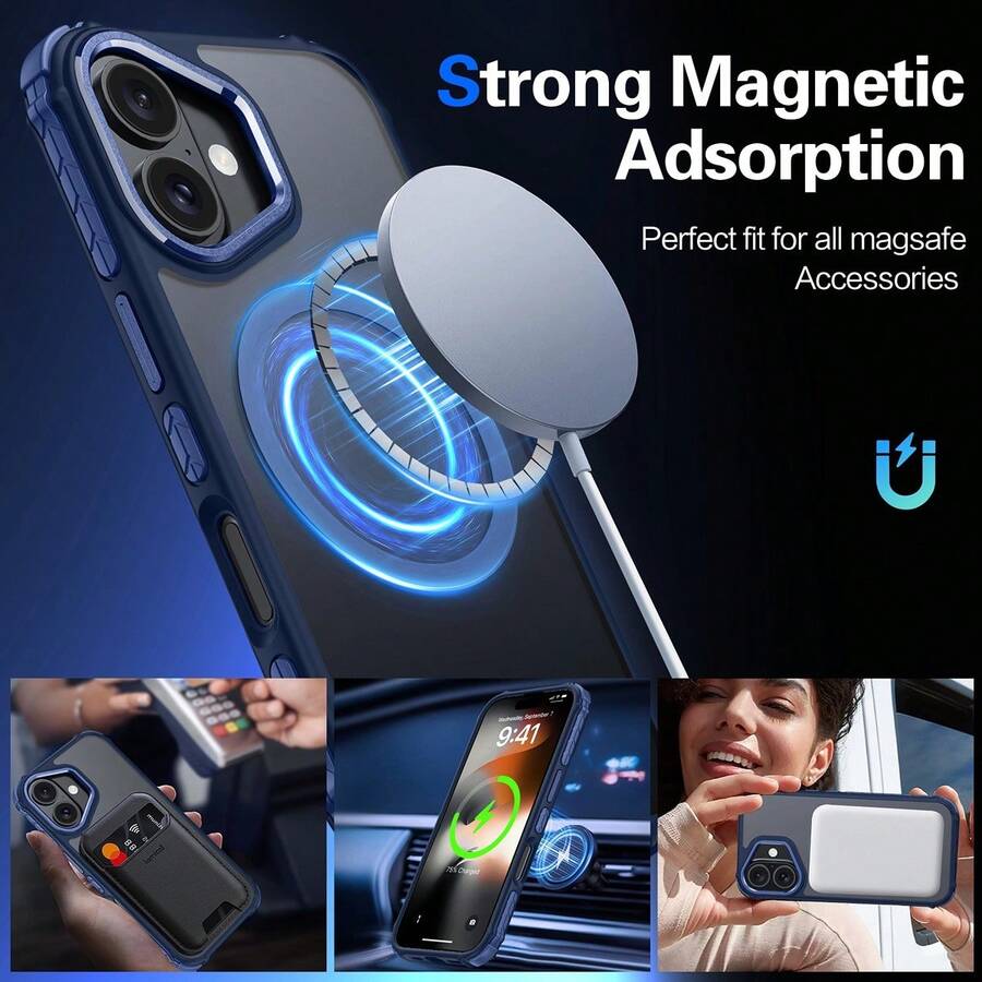 For IPhone 16 Case, [1X 9H Screen Protector] [AntiFingerprint