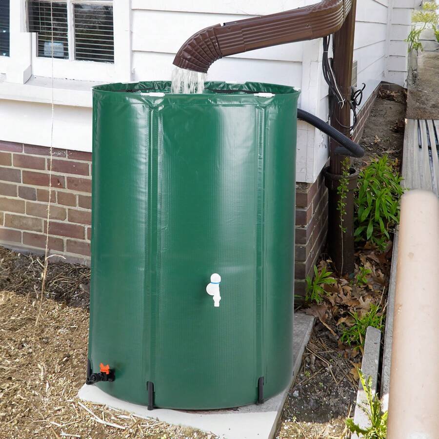 Rain Barrels To Collect Rainwater From Gutter - Rain Collection Barrel ...