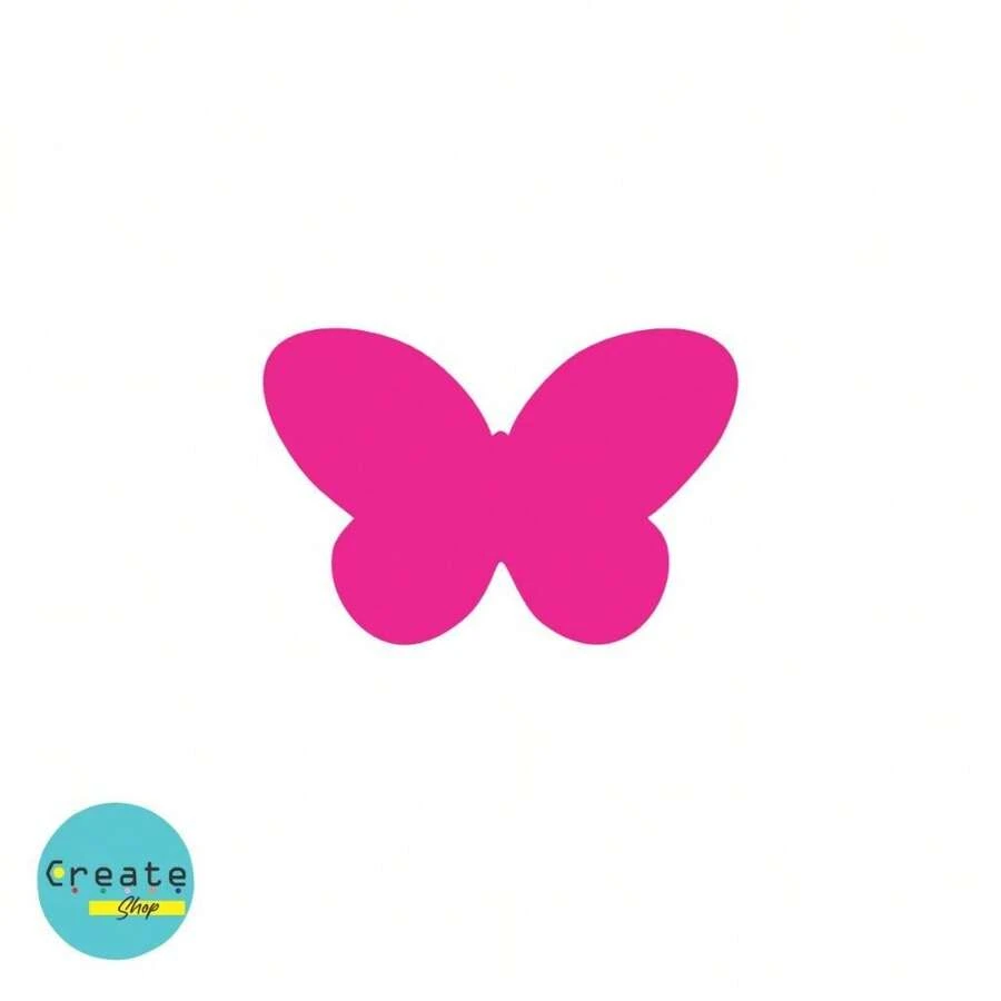 440 Butterfly Sticker 4.5x3cm Decorative Wall Sticker Bedroom, Living Room, Kitchen Room Decoration - 玫紅色 - 查看 1