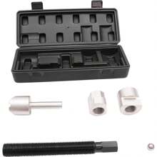 Juego separador de ruedas duales, herramienta de extracción del cubo de la rueda, juego de herramientas separadoras manuales portátiles para separar dos ruedas con estuche para herramientas - Negro y plata - Ver 5