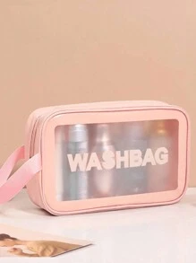 3pcs/1pc Summer Travel Toiletry Bag, PVC Waterproof Cosmetic Bag, Large Capacity Travel Organizer Bag For Cosmetics, Makeup, Toiletries, Suitable For Men & Women, Transparent Matte Makeup Bag, Swimming Bag, Travel Pouch, Makeup Bag, Makeup Case, Lipstick, Brushes, Skincare, Phone, Coins, Small Items, Suitable For Home, Gifts, Holidays, Halloween, Christmas, Multi-Purpose Use, Gift For Girlfriend, Gift For Women, Girls