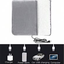 Winter USB Heated Foot Warmer Pad,USB Powered Soft Plush Heated Mat, Under Desk Electric Foot Warmer / In Bed Heating Pad For Home Officechristmas Gifts,Hand Warmers,Gifts For Men,Stocking Stuffers,Hand Warmers Rechargeable