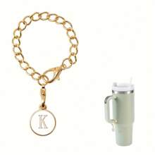 1 Packung Initialen Charm Anhänger, personalisierte Buchstaben Schmuckanhänger zur Kennzeichnung von Kaffeetassen, Anti-Verlust Dekoartikel