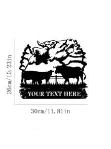 An Iron Custom Personalized Wildlife Bull Ranch Name Metal Logo Cattle And Horse Rider Name Metal Logo Gift Custom Landscape Wall Decoration Create Your Custom Cattle Landscape Metal Logo And Add Your Personalized Touch This Customizable Wildlife Bull Wall Decoration Is The Perfect Cabin Shelter Ranch Or A Great Outdoor Steel Bull Logo Gifts Birthday Graduation