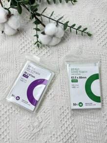 100pcs/50pcs透明无酸CPP保护套（56*87mm/63.5*88mm）高透明度明星收藏专辑保护膜、Kpop、照片保护套、保护膜、3英寸交易卡和全息电影相册胶水、透明塑料卡夹、便携式卡夹、高透明度卡夹、简易便携式PP卡夹、防刮小卡片保护膜、明信片保护双面膜、爆米花两种尺寸适用于明星专辑、银行卡、CD、照片、驾驶执照 - 彩色 - 查看 14