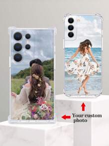 1 pieza Funda de teléfono anti-golpes personalizada para pareja, regalo para esposa/esposo, funda de teléfono con diseño personalizado adecuada para S21 22 23 24, A12 A13 A15 A14/A21s, iPhone XR 11 12 13 15 16 Pro Max, elegante, colorida, linda, sobria, a juego, Kawaii personalizada, ideal como regalo para él, ella, novio, novia, familia, amigos, abuelos, amantes de las mascotas para aniversarios, cumpleaños, graduación, bodas, baile de graduación, Día de la Madre, Día del Padre