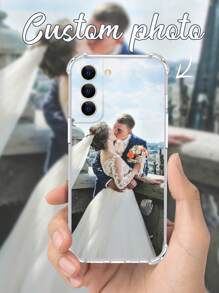 1 pieza Funda de teléfono anti-golpes personalizada para pareja, regalo para esposa/esposo, funda de teléfono con diseño personalizado adecuada para S21 22 23 24, A12 A13 A15 A14/A21s, iPhone XR 11 12 13 15 16 Pro Max, elegante, colorida, linda, sobria, a juego, Kawaii personalizada, ideal como regalo para él, ella, novio, novia, familia, amigos, abuelos, amantes de las mascotas para aniversarios, cumpleaños, graduación, bodas, baile de graduación, Día de la Madre, Día del Padre