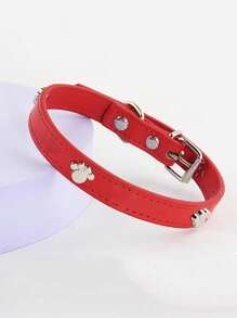 1pc Dog/Cat Collar Neck Strap For Small Pets, Puppy Collar - Red - View 26