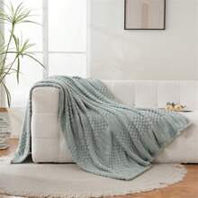 1 pièce Couverture en flanelle polaire rayée douce et moelleuse, lavable en machine, non pelucheuse, pour usage à la maison/au bureau/dans la voiture/en voyage/en fête, convient pour la chambre à coucher, cadeau d'anniversaire ou de remise des diplômes