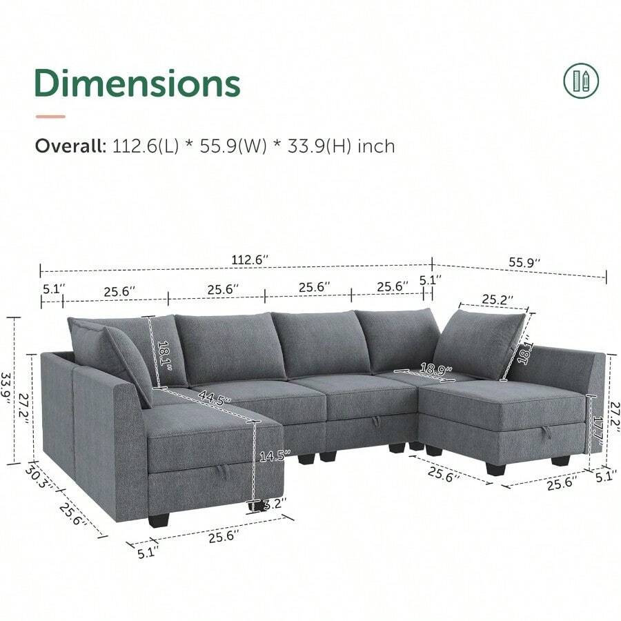 Modular Sectional Sofa U Shaped Sectional Modular Sofa With Storage