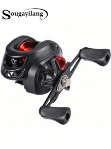 SOUGAYILANG Fishing Reel Baitcasting Reel Left/Right With 7.2:1 Gear Ratio Bait Casting Reels - Black - View 1