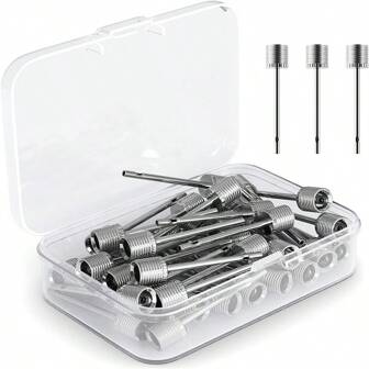35pcs Air Pump Needles, Inflation Pins Suitable For Basketball, Football, Volleyball, Soccer Or Rugby, Inflation Pins With Portable Storage Box
