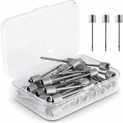 35 Stücke Luftpumpen Nadeln, Füllnadeln geeignet für Basketball, Fußball, Volleyball, Fußball oder Rugby, Füllnadeln mit tragbarem Aufbewahrungsbox