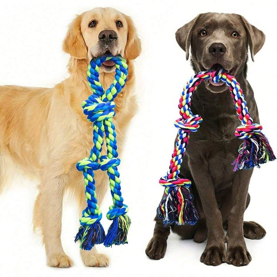 Heavy Duty Linen Dog Rope Toys For Aggressive Chewers Tug Of War Game