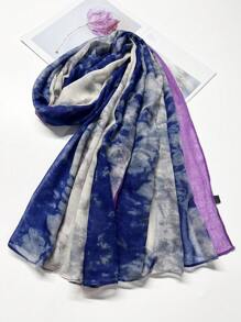 1 Pc Women's Fashion Splatter Paint Pattern Scarf/Shawl, Suitable For Daily Use - Multicolor - View 11