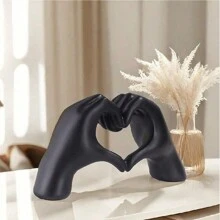 1pc Heart & Hand Shaped Resin Decor, Creative Luxury Style, Suitable For Desk, Office And Home Decoration - Multicolor - View 8