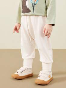 mini bala 中性女婴 2024 高腰护腹长裤 - 乳白 - 查看 2