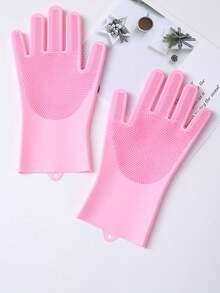 硅胶刷手套宠物洗澡手套加厚多功能家用清洁手套 - 彩色 - 查看 9