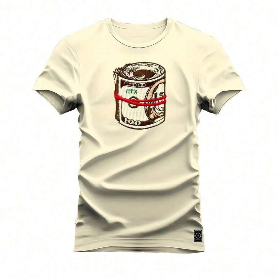 Nexstar Comfortable Printed Cotton T-Shirt Doll T-Shirt - 奶油色 - 查看 1