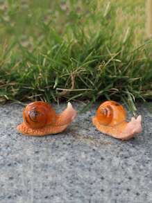 2/6/10 件树脂仿真蜗牛微景观装饰品，适用于多肉植物、装饰工艺品