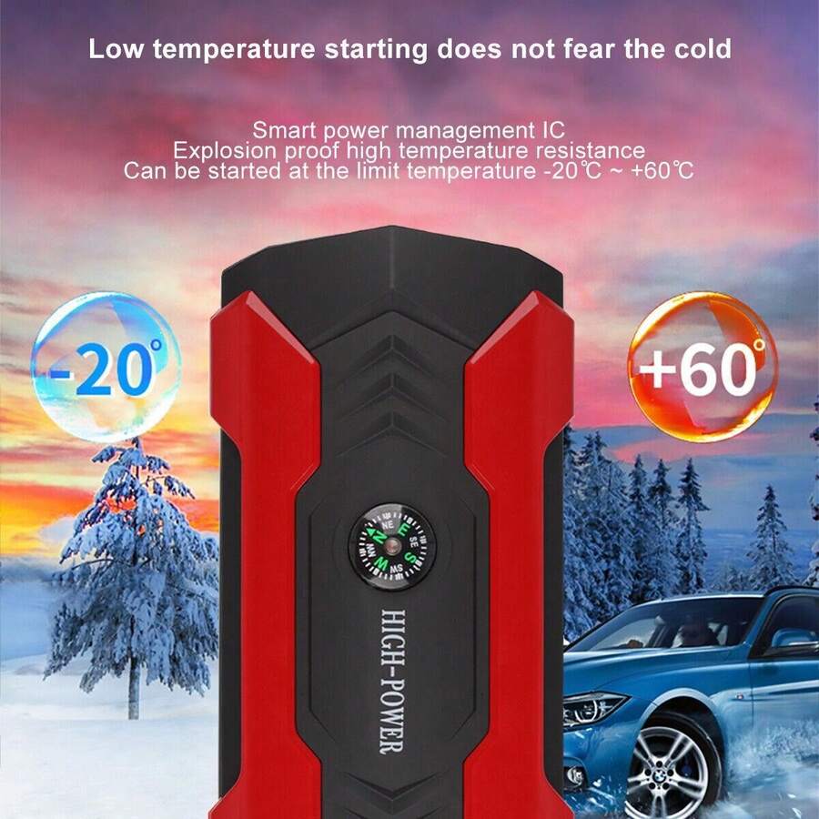 Portable 99800mAh Car Jump Starter Booster Jumper Box Power Bank