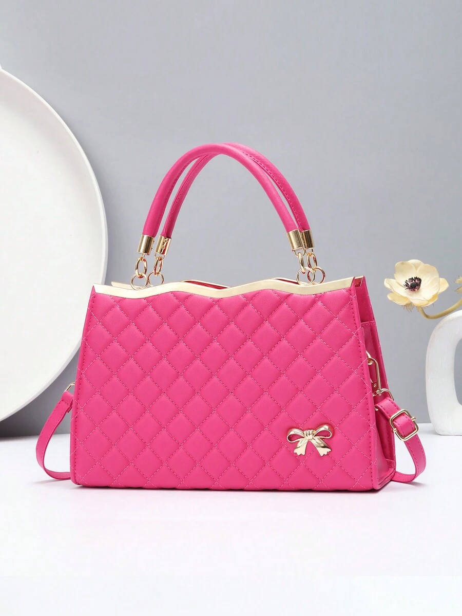 Túi xách nữ, thời trang và phong cách, túi xách của mẹ, sức chứa lớn cho người trung niên, cảm giác cao cấp, túi đeo chéo vai - Màu Hồng Tươi - Xem 1