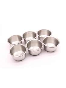 1/6pcs Diameter Stainless Steel Condiment Portion Cups Appetizer Plates Soy Sauce Bowl Serving Saucer Dish Dipping Sauce Cup,Stainless Steel Fruit Tea Trays,Sauce Pan Mini Melting Pot Stainless Steel Steak Sauce Cup Korean Style Dipping Dish With Handle Restaurant Seasoning Cups Tomato Dipping Bowl Sauce Cup With Handle Stainless Steel,School Supplies