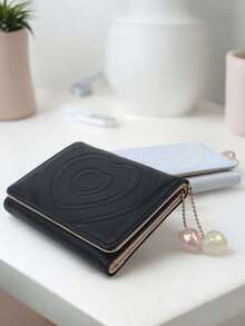 Women's Wallet Colors, Heart Embossing Multifunctional Card Holder - Allmini - 米色 - 查看 2