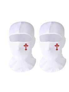 2 chiếc mặt nạ trùm đầu in hình Unisex, chống tia UV cho các môn thể thao ngoài trời như du lịch, đạp xe, đi bộ đường dài, câu cá, phù hợp cho mọi mùa - Nhiều màu - Xem 6