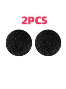 Tapis de porte-gobelet scintillant de voiture en diamant, dessous de verre en silicone noir antidérapant avec diamants artificiels, accessoires de décoration intérieure de voiture - Noir - Voir 11