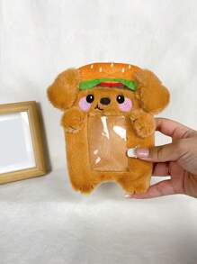 Neutral Cartoon Animal Plush Card Holder Pendant, Celebrity Card Cafeteria ID Card Storage Stuffed Doll, Super Soft Design For Back To School, Room Decor Accessories - Multicolor - View 6