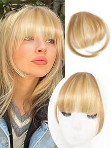 Clip In Bangs With Sideburns Synthetic Wigs Thickened Bangs Hair Clip Straight Fring Fake Bangs False Bangs Hairpiece For Women Girls Forehead Wig Piece Hair Toppers Wig Accessories