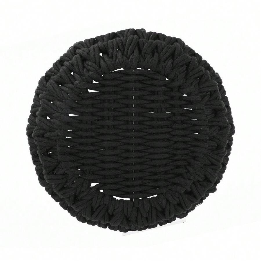 Gardens Extra Large Black Woven Rope Decorative Storage Basket SHEIN USA