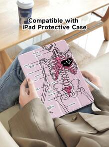 Skeleton Pattern Protective Case, Compatible With Samsung & & Apple & & Kindle E-Book. Tablet Protective Case Has A Pen Slot And Supports Auto Sleep/Wake Function