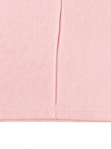 Women's Square Neck Shaping Bodysuit & High Waist Wide Leg Pockets Trousers Co-Ord,Short Sleeve Shapewear,Two-Piece Outfit For Womenswear - 淺粉色 - 查看 5