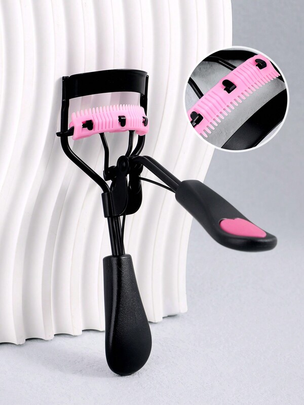 1pc Portable Eyelash Curler With Heart Shaped Handle, Stainless Steel Eyelash Curler For Daily Makeup Curl And Fix Eyelashes