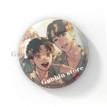 58mm 可爱韩国漫画画家夜之纽扣别针延承浩白娜久林 BL 漫画胸针徽章包包装饰情侣礼物 - 58mm - 查看 16