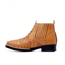Horseshoe Scale Women's And Men's Leather Boot High Standard - 黃色 - 查看 4