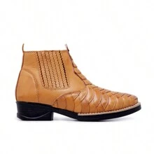 Horseshoe Scale Women's And Men's Leather Boot High Standard - 黃色 - 查看 3
