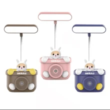 Mini Cartoon Desk Lamp Little Moon Rabbit Student Multifunctional Reading Learning Lamp With Pencil Sharpener Pen Holder Cute Night Light - Hồng - Xem 4