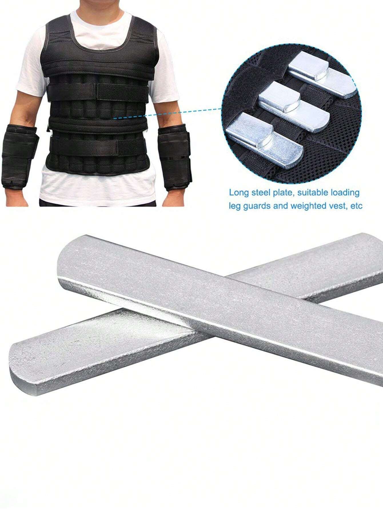 BABONA 8pcs Adjustable Steel Plate Weight Vest, AntiRust Strength