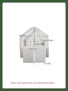 1 件星形房屋硅胶模具，DIY 手工创意礼物小房子香薰石石膏模具，家居装饰五角星小房子烛台树脂模具 - 白色 - 查看 2