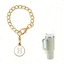 1 Packung Initialen Charm Anhänger, personalisierte Buchstaben Schmuckanhänger zur Kennzeichnung von Kaffeetassen, Anti-Verlust Dekoartikel