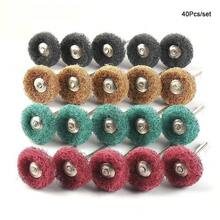 Bộ 40 Cái/Bộ 2.35mm/3mm Mini Drill Chổi Mài Mòn Sợi Nylon Đánh Bóng Bánh Đánh Bóng Có Chuôi Cho Bộ Phụ Kiện Dụng Cụ Quay - bánh xe đánh bóng - Xem 1