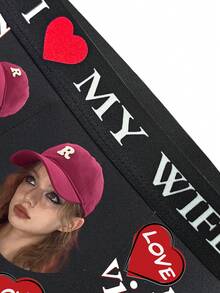 سراويل داخلية مخصصة للرجال بصور شخصية، سراويل داخلية مخصصة بصور شخصية، سراويل داخلية مخصصة بوجوه مضحكة، هدية للذكرى السنوية، هدية عيد الحب، هدية عيد الميلاد، هدية الزفاف، هدية للصديق المقرب، هدية للحبيب، هدية للزوج، هدية للرجل، قطعة واحدة، راحة سهلة، ملابس داخلية ونوم، ملابس داخلية رجالية مخصصة - الأسود - مشاهدة 4