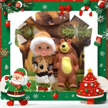 6.5-Inch Blonde Doll And Bear Doll Toys. Doll Gift Box Set Is An Ideal Choice For Collectors And Party Decorations. Perfect As A Christmas Gift, Birthday Gift, Or Holiday Gift For Fans. The Color Of The Doll Shoes Is Random.