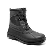 Men's Waterproof Windproof Slip Resistant Warm Winter Snow Boots - Black - View 6