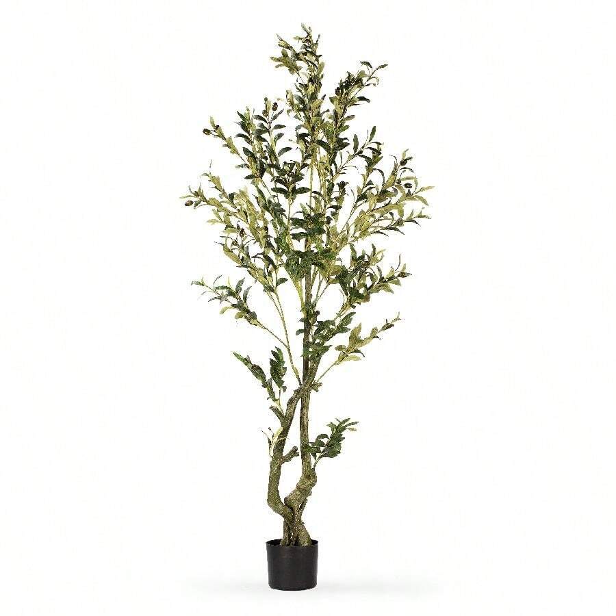 48 Inches Artificial Olive Tree Tall Faux Plant For Home Office Decor
